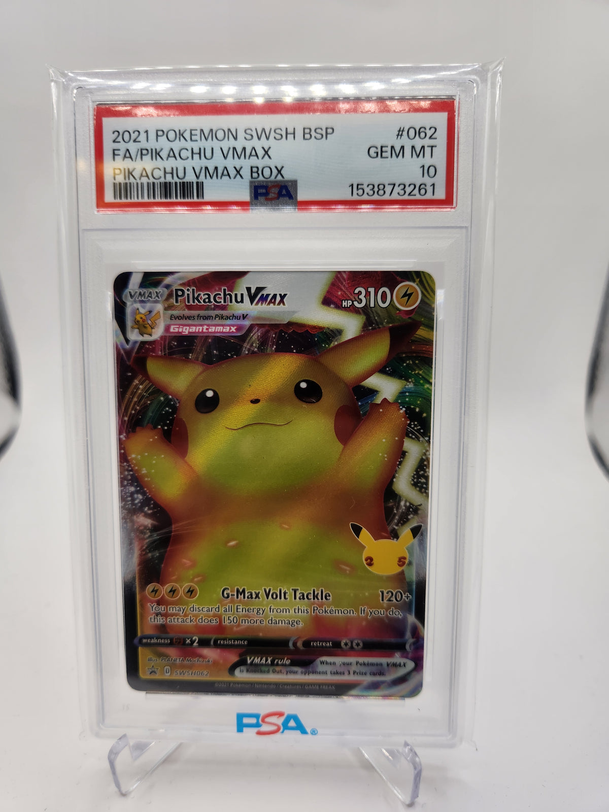 PSA 10 2021 Pokémon Pikachu VMAX