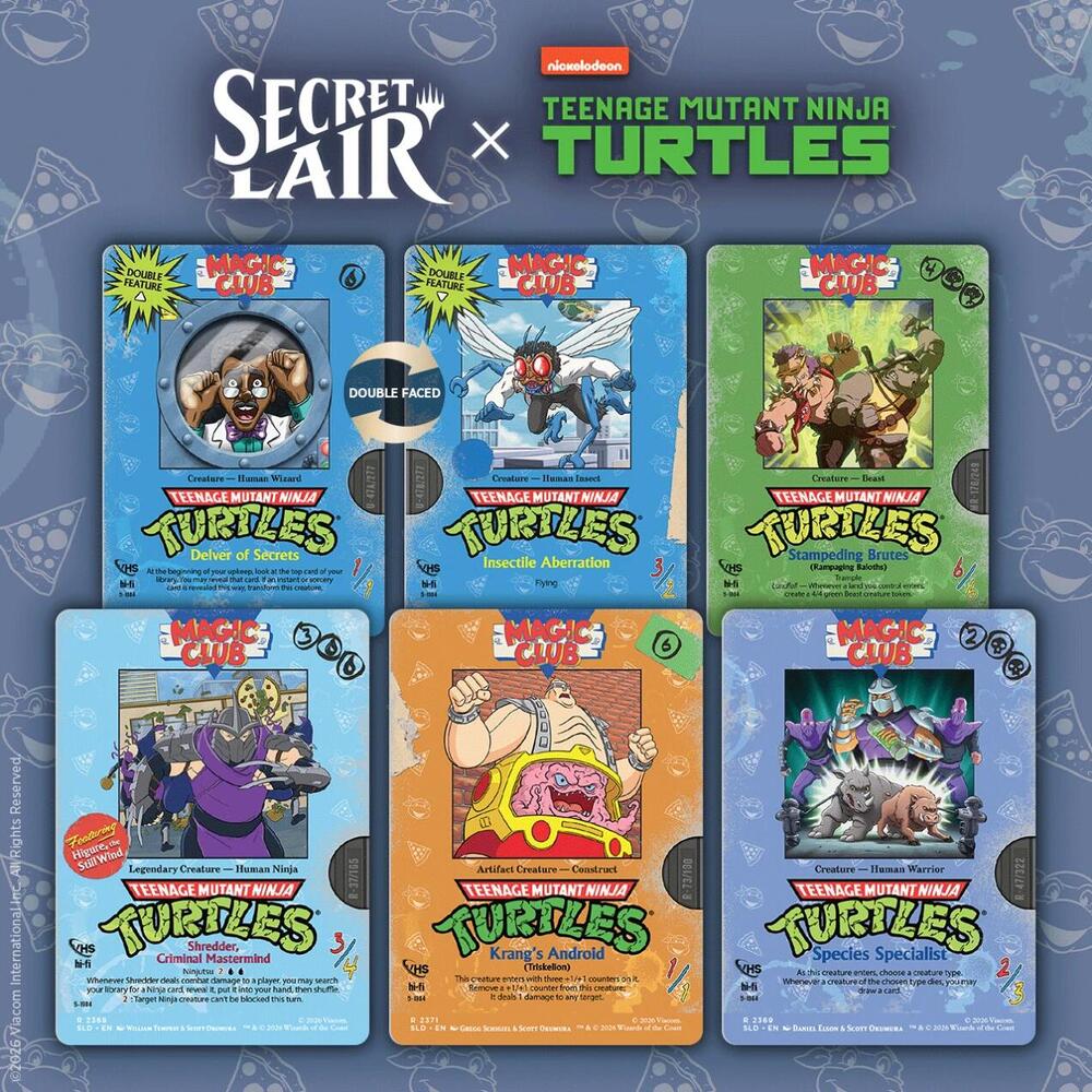 Secret Lair x Teenage Mutant Ninja Turtles: VHS Villains - Non-Foil Edition